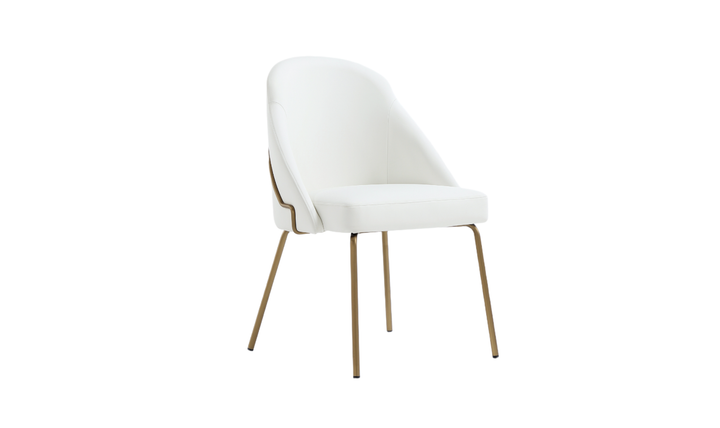 Manhattan Comfort Gracie Vegan Leather Metal Dining Chair