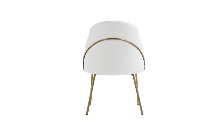 Manhattan Comfort Gracie Vegan Leather Metal Dining Chair