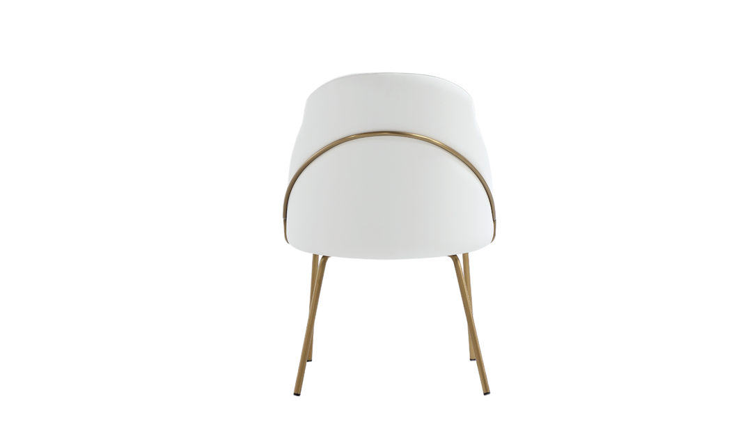 Manhattan Comfort Gracie Vegan Leather Metal Dining Chair
