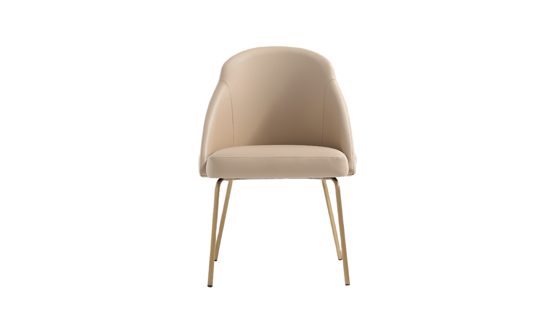 Manhattan Comfort Gracie Vegan Leather Metal Dining Chair