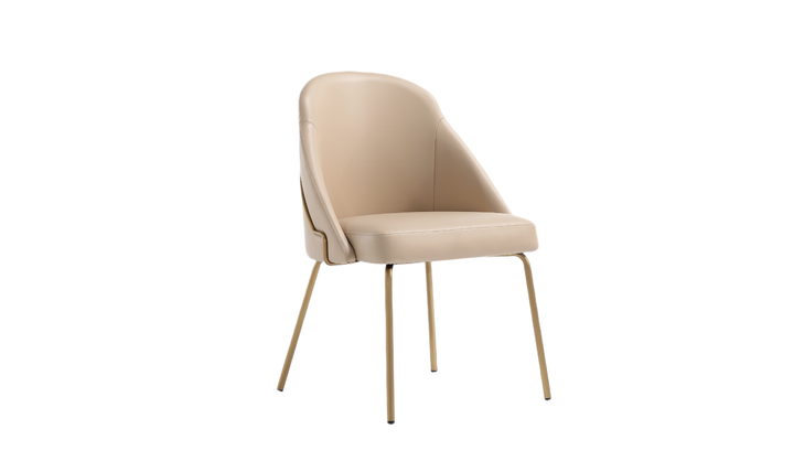 Manhattan Comfort Gracie Vegan Leather Metal Dining Chair