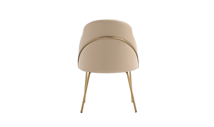 Manhattan Comfort Gracie Vegan Leather Metal Dining Chair