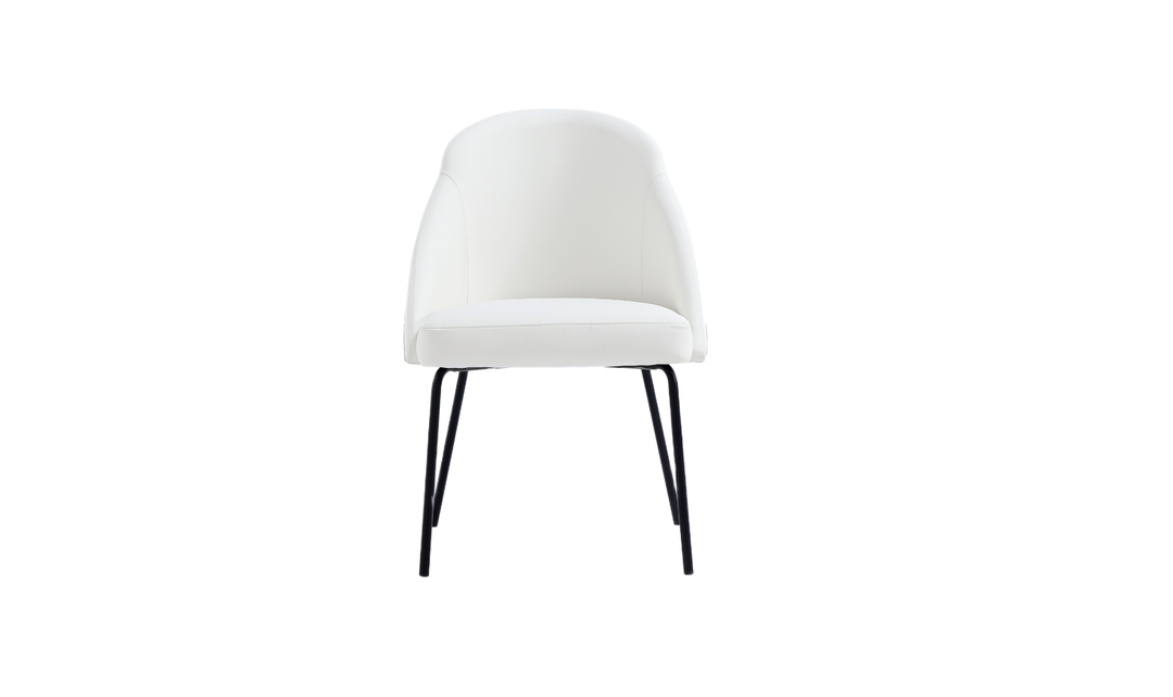 Manhattan Comfort Gracie Vegan Leather Metal Dining Chair