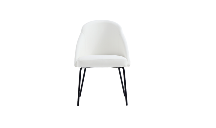 Manhattan Comfort Gracie Vegan Leather Metal Dining Chair