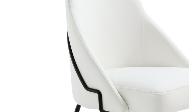 Manhattan Comfort Gracie Vegan Leather Metal Dining Chair