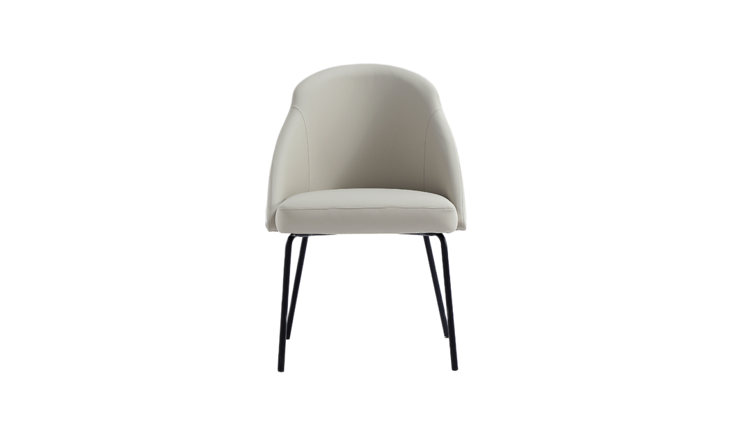Manhattan Comfort Gracie Vegan Leather Metal Dining Chair--Jennifer Furniture