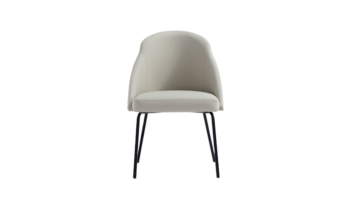 Manhattan Comfort Gracie Vegan Leather Metal Dining Chair--Jennifer Furniture