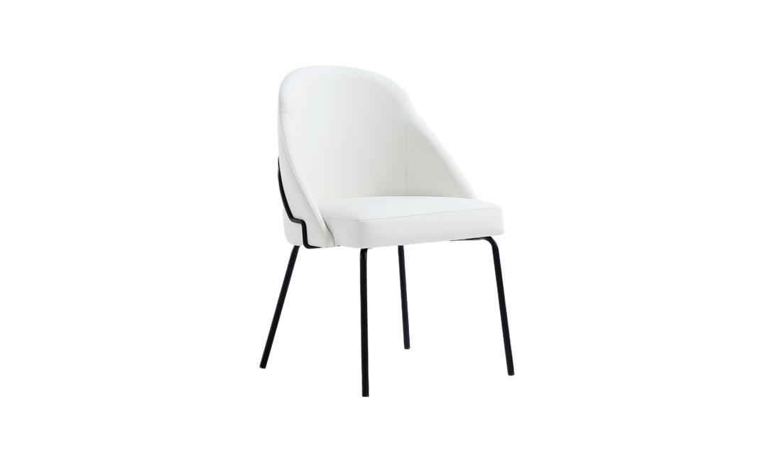 Manhattan Comfort Gracie Vegan Leather Metal Dining Chair