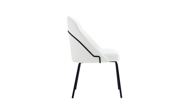 Manhattan Comfort Gracie Vegan Leather Metal Dining Chair