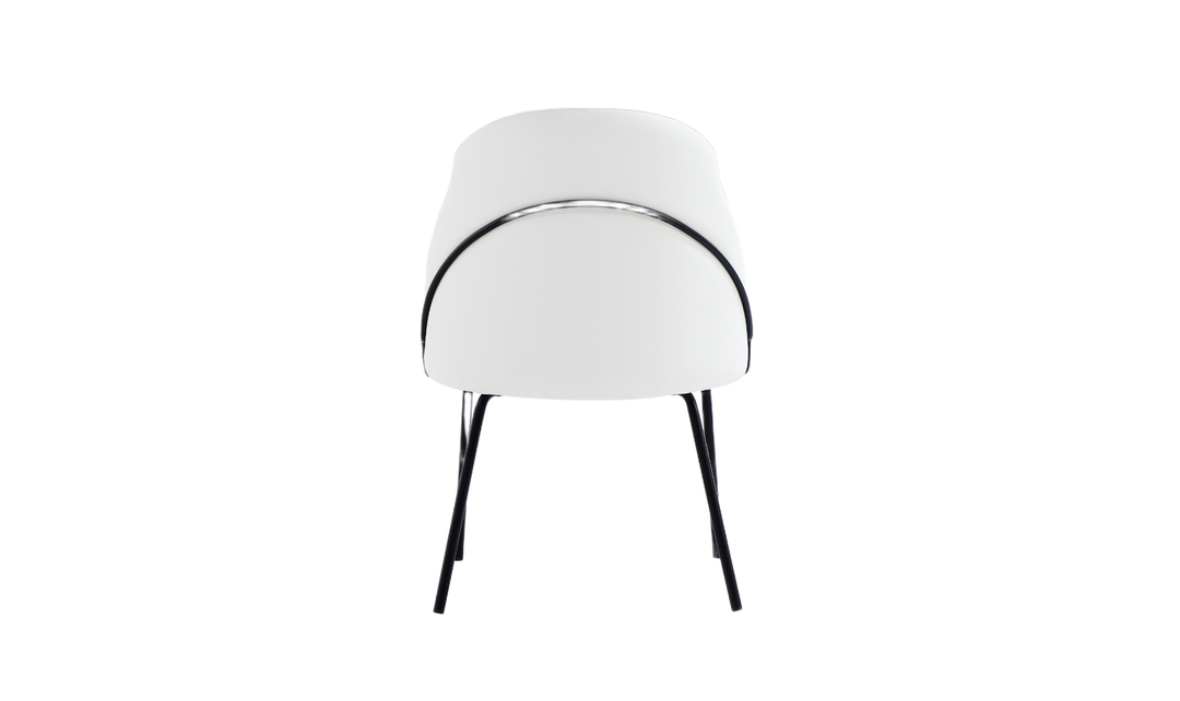 Manhattan Comfort Gracie Vegan Leather Metal Dining Chair