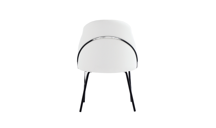Manhattan Comfort Gracie Vegan Leather Metal Dining Chair