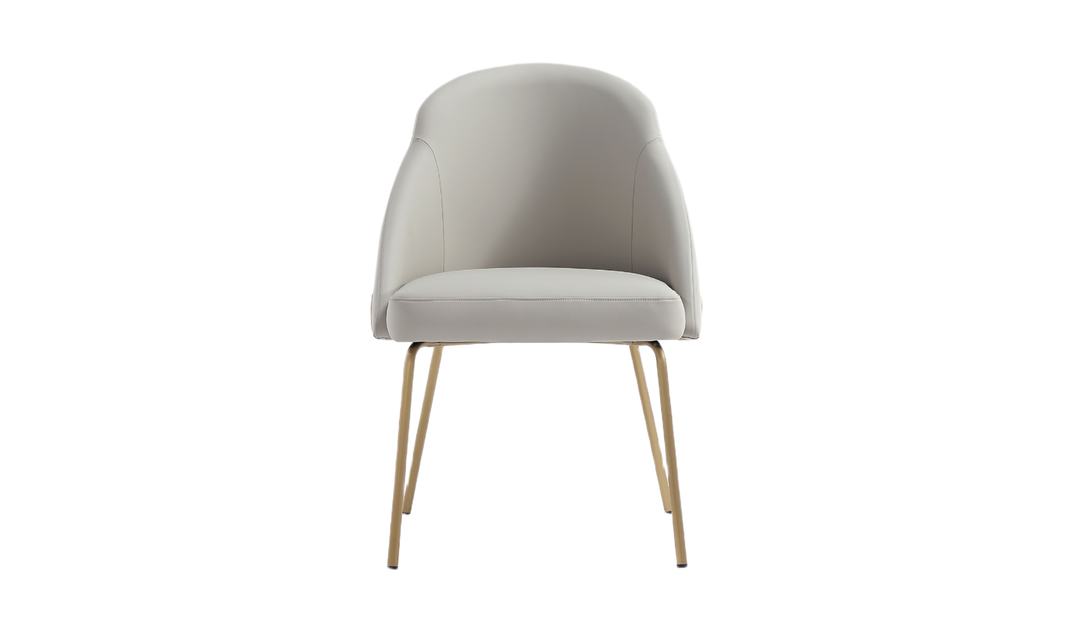 Manhattan Comfort Gracie Vegan Leather Metal Dining Chair