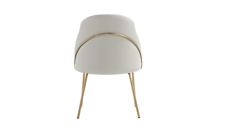 Manhattan Comfort Gracie Vegan Leather Metal Dining Chair