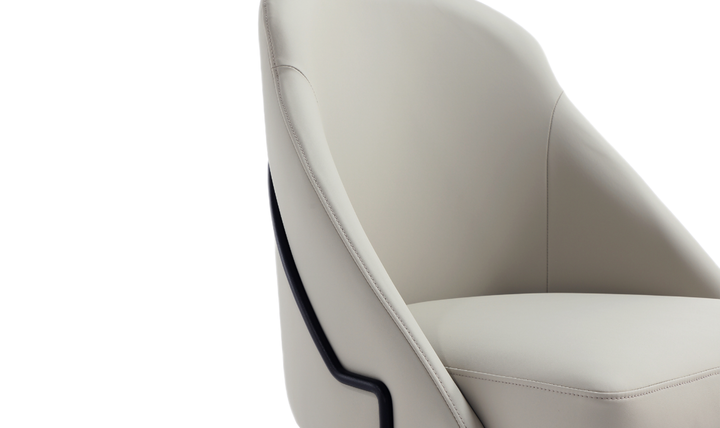 Manhattan Comfort Gracie Vegan Leather Metal Dining Chair--Jennifer Furniture