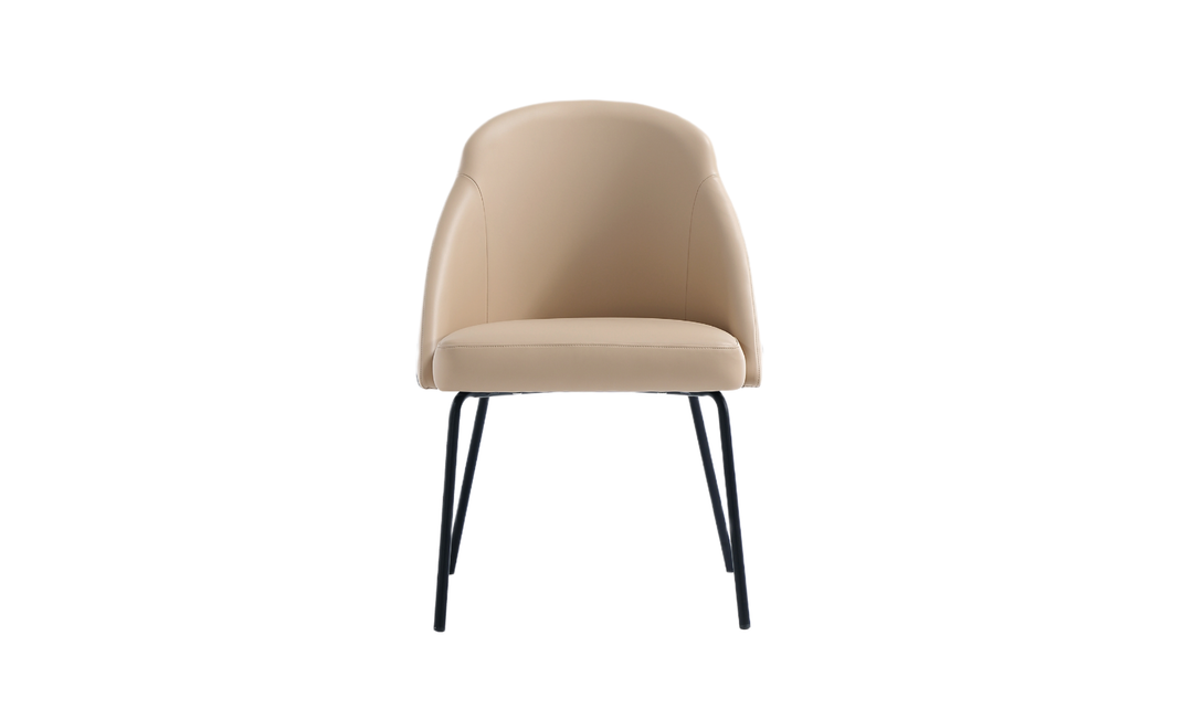Manhattan Comfort Gracie Vegan Leather Metal Dining Chair--Jennifer Furniture