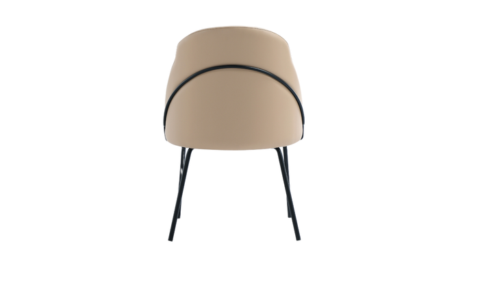 Manhattan Comfort Gracie Vegan Leather Metal Dining Chair--Jennifer Furniture