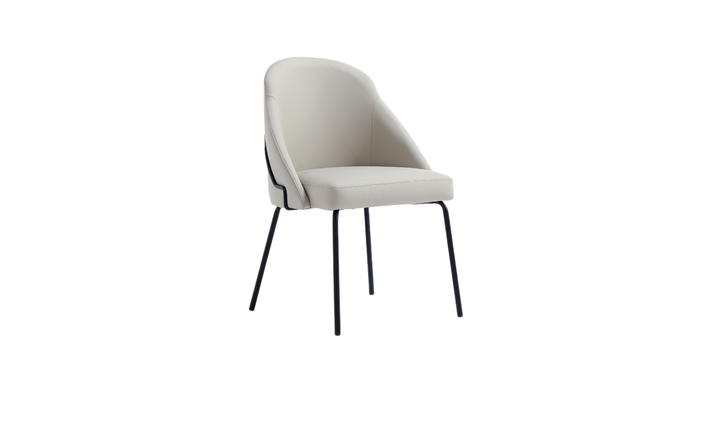 Manhattan Comfort Gracie Vegan Leather Metal Dining Chair--Jennifer Furniture