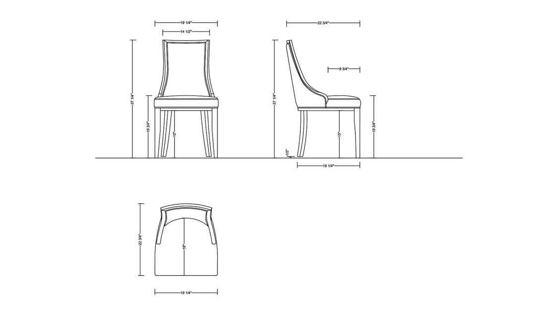 Manhattan Comfort Grand Wood Vegan Leather and Velvet Dining Chair-Jennifer Furniture