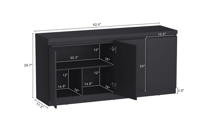 Manhattan Comfort Griffin Wooden Sideboard-JenniferFurniture