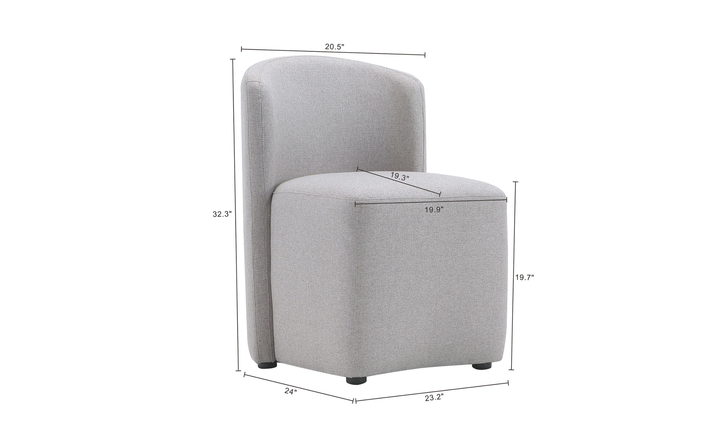 Manhattan Comfort Hearth Upholstered Side Chair