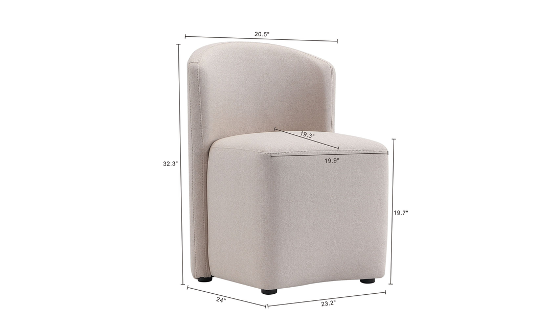 Manhattan Comfort Hearth Upholstered Side Chair