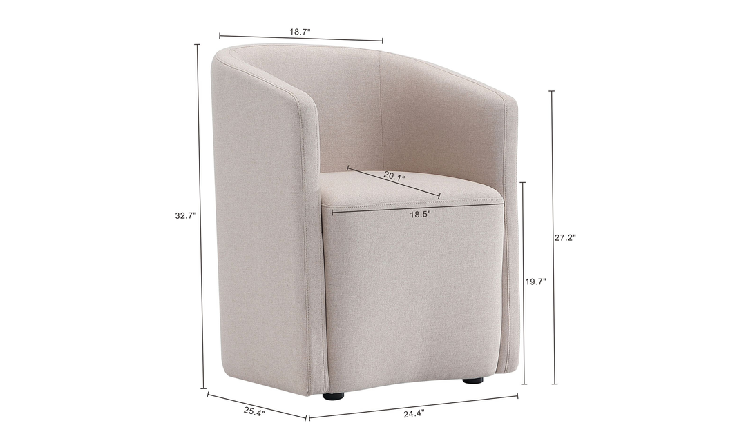 Manhattan Comfort Hearth Upholstered Armchair-Jennifer Furniture