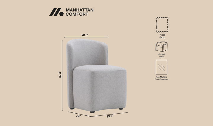 Manhattan Comfort Hearth Upholstered Side Chair