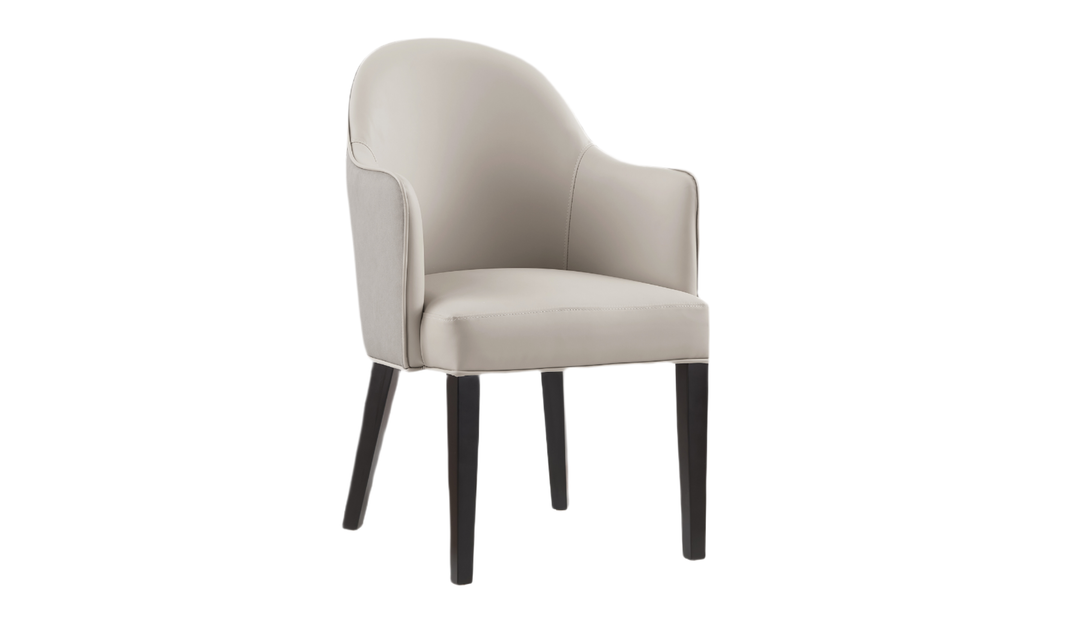 Manhattan Comfort Hillman Wood Vegan Leather and Velvet Armchair-Jennifr Furniture