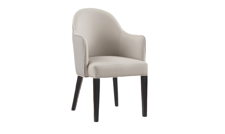 Manhattan Comfort Hillman Wood Vegan Leather and Velvet Armchair-Jennifr Furniture
