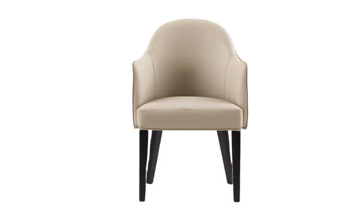Manhattan Comfort Hillman Wood Vegan Leather and Velvet Armchair-Jennifr Furniture