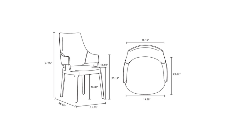 Manhattan Comfort Kara Wood Upholstered Accent Chair-Jennifer Furniture