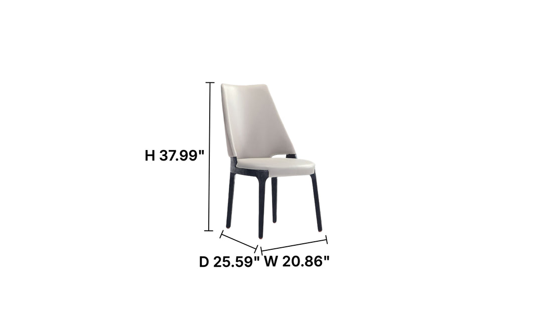 Manhattan Comfort Kara Wood Upholstered Dining Chair-Jennifer Furniture