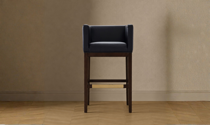 Manhattan Comfort Kingsley Wood Upholstered Barstool-Jennifer Furniture