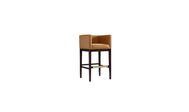 Manhattan Comfort Kingsley Wood Upholstered Barstool-Jennifer Furniture