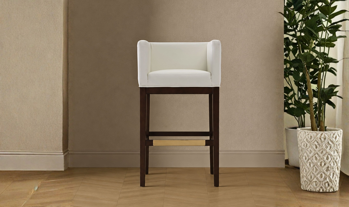 Manhattan Comfort Kingsley Wood Upholstered Barstool-Jennifer Furniture