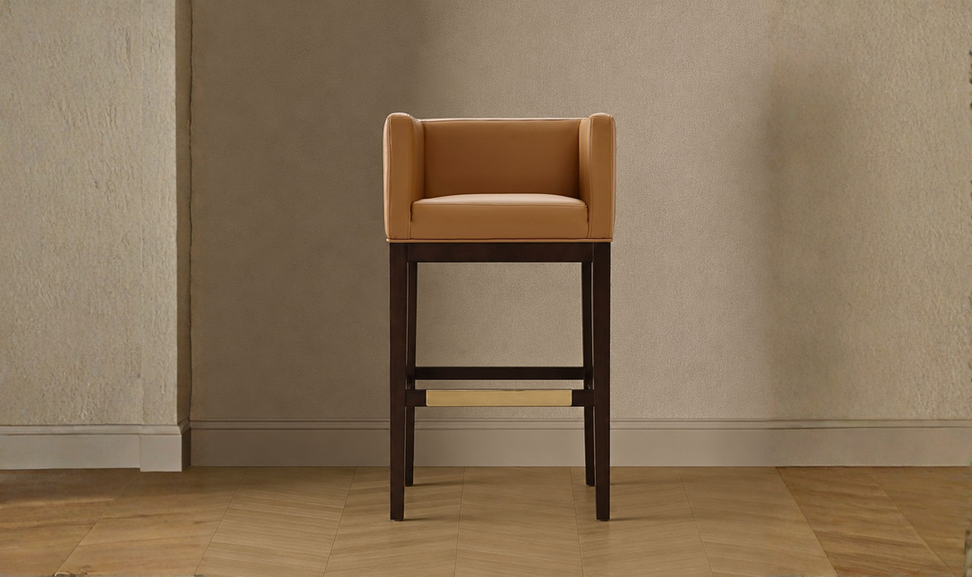 Manhattan Comfort Kingsley Wood Upholstered Barstool-Jennifer Furniture