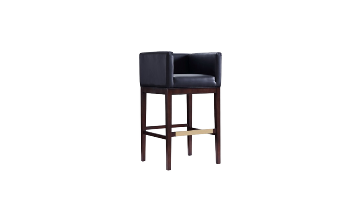 Manhattan Comfort Kingsley Wood Upholstered Barstool-Jennifer Furniture