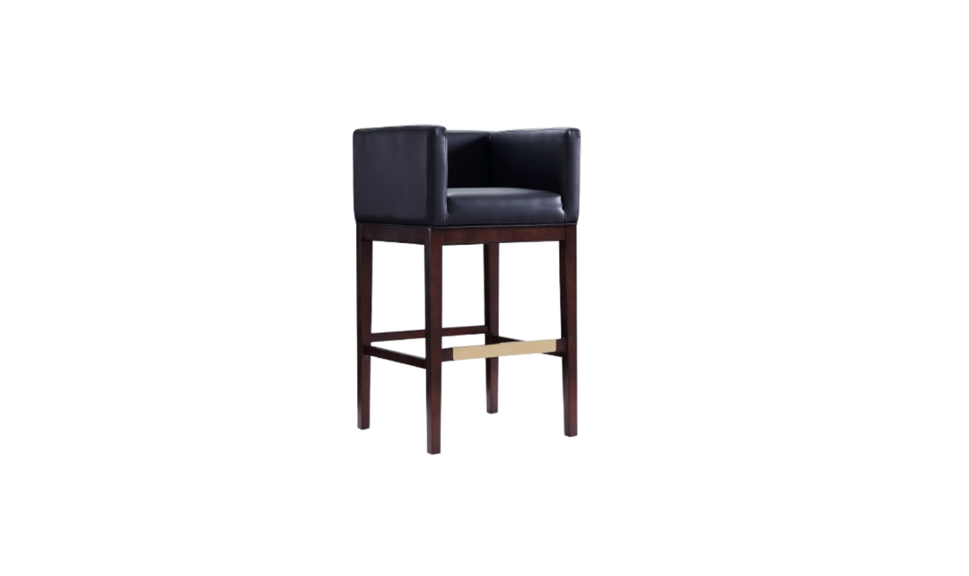 Manhattan Comfort Kingsley Wood Upholstered Barstool-Jennifer Furniture