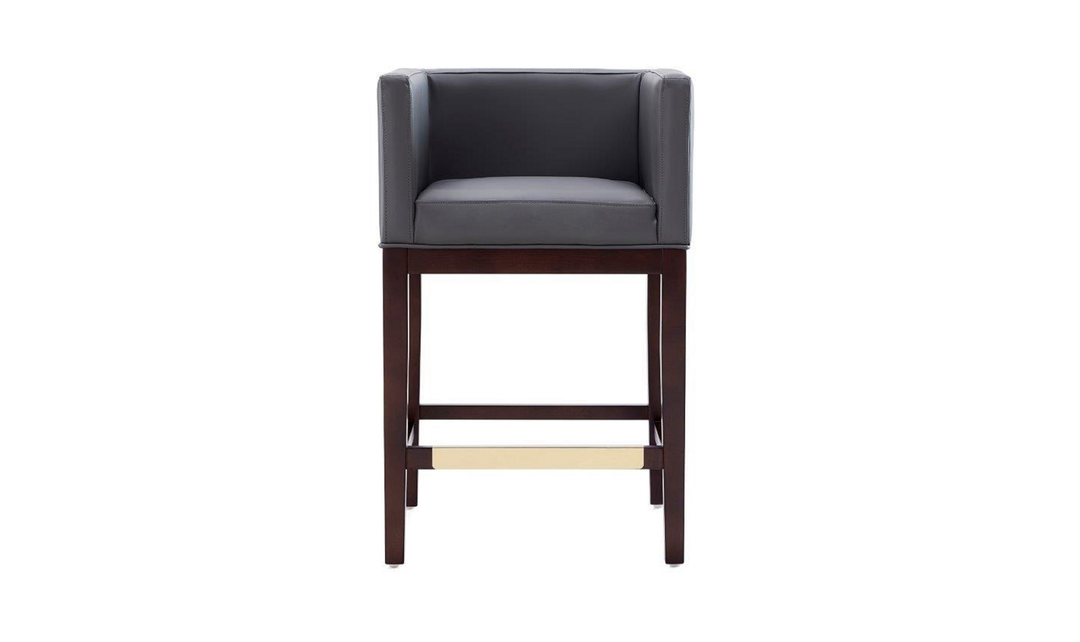 Manhattan Comfort Kingsley Wood Upholstered Counter Stool-Jennifer