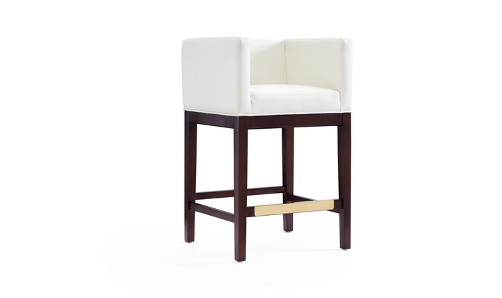 Manhattan Comfort Kingsley Wood Upholstered Counter Stool-Jennifer