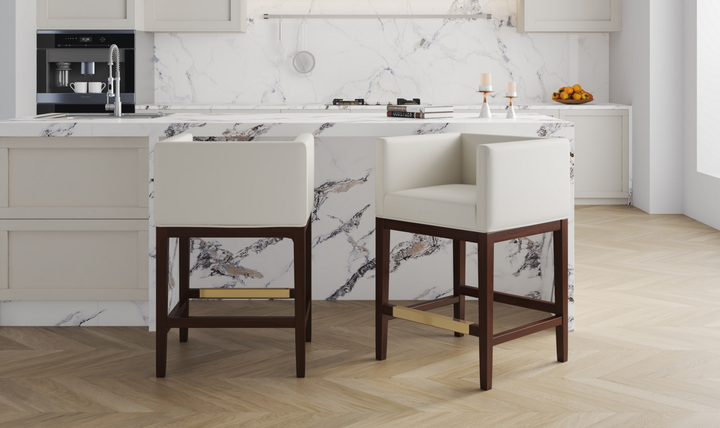 Manhattan Comfort Kingsley Wood Upholstered Counter Stool-Jennifer