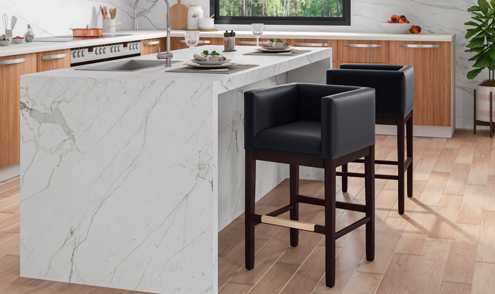 Manhattan Comfort Kingsley Wood Upholstered Counter Stool-Jennifer
