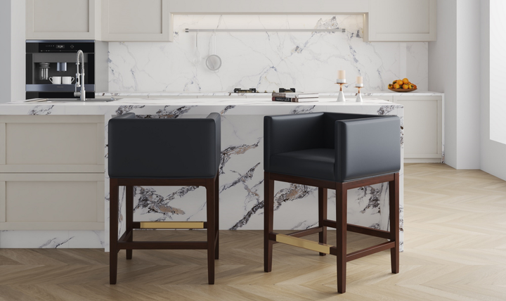 Manhattan Comfort Kingsley Wood Upholstered Counter Stool-Jennifer