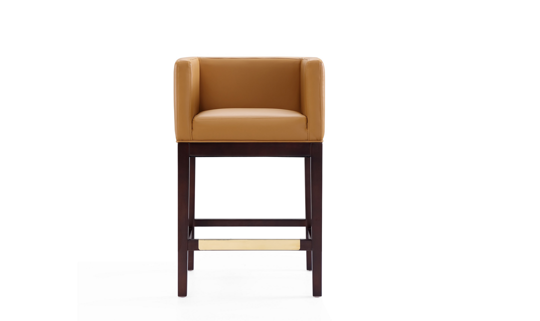 Manhattan Comfort Kingsley Wood Upholstered Counter Stool-Jennifer
