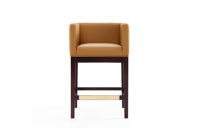 Manhattan Comfort Kingsley Wood Upholstered Counter Stool-Jennifer