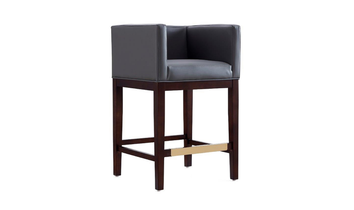 Manhattan Comfort Kingsley Wood Upholstered Counter Stool-Jennifer