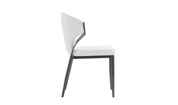 Manhattan Comfort Kirsten Metal Vegan Leather Dining Chair With Set Of Two-jennifer