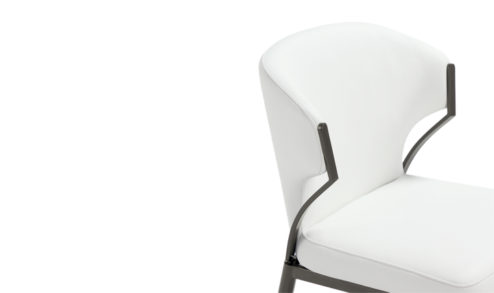 Manhattan Comfort Kirsten Metal Vegan Leather Dining Chair With Set Of Two-jennifer