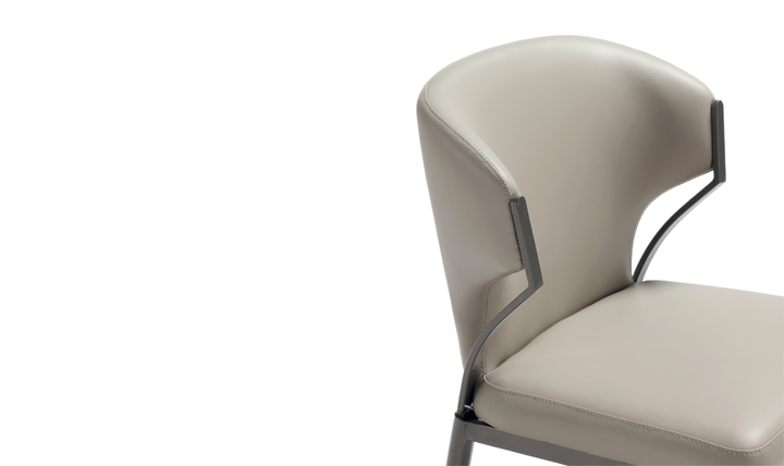 Manhattan Comfort Kirsten Metal Vegan Leather Dining Chair With Set Of Two-jennifer