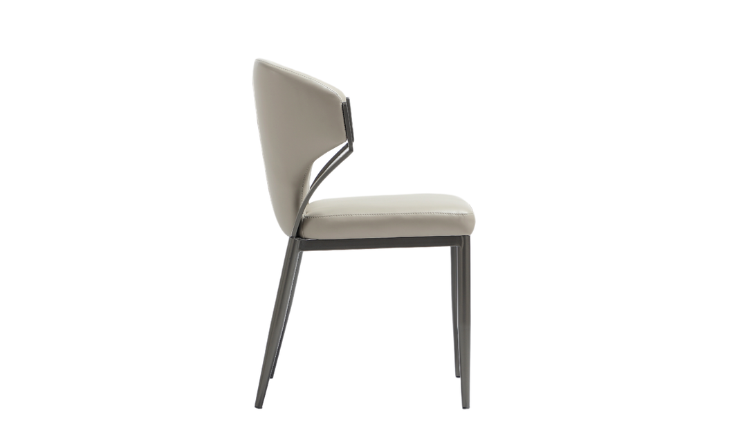 Manhattan Comfort Kirsten Metal Vegan Leather Dining Chair With Set Of Two-jennifer